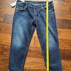 Silver Boyfriend Midrise Slim Womens Jean